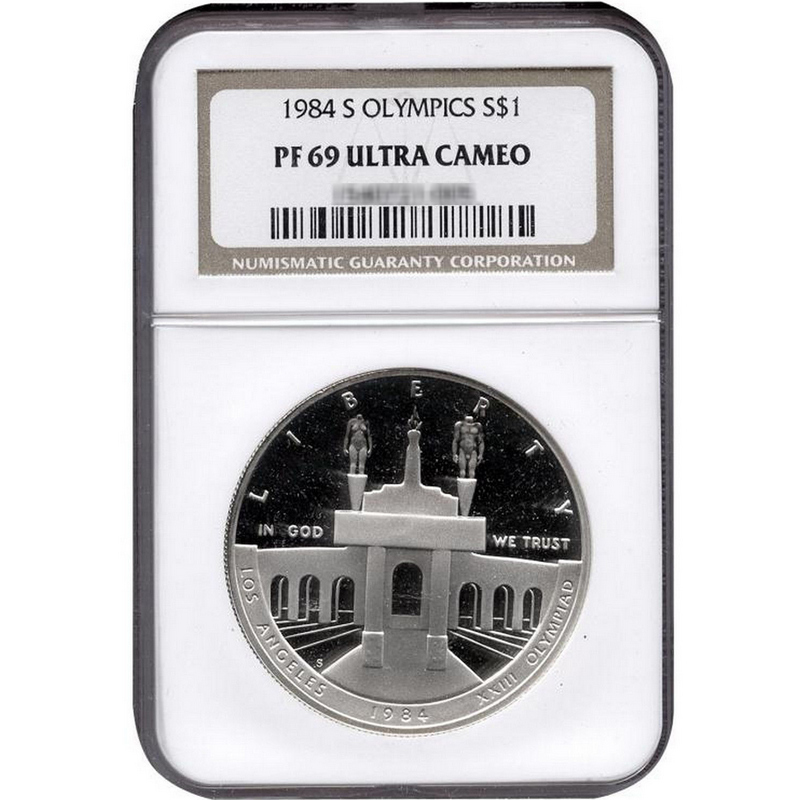 1984 S Olympic Silver Dollar PF69 UC NGC | SilverTowne