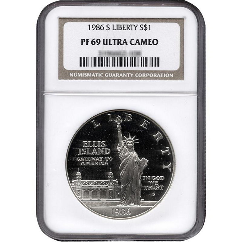 1986S Statue of Liberty Silver $1 PF69 NGC | SilverTowne