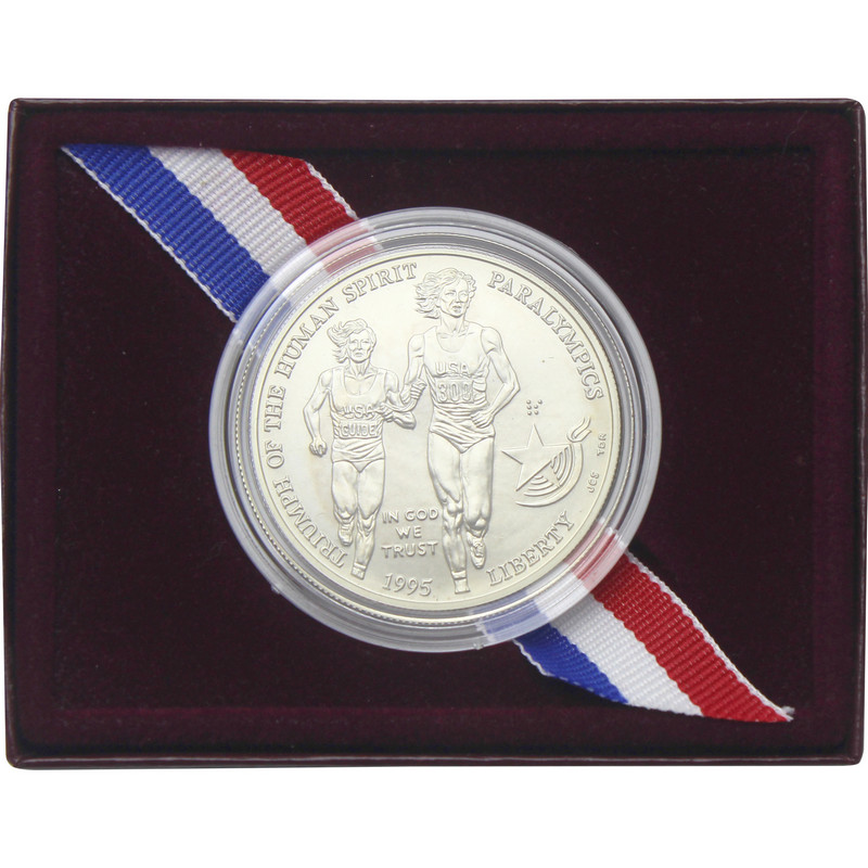 1995D Paralympics Blind Runner Silver $ BU | SilverTowne