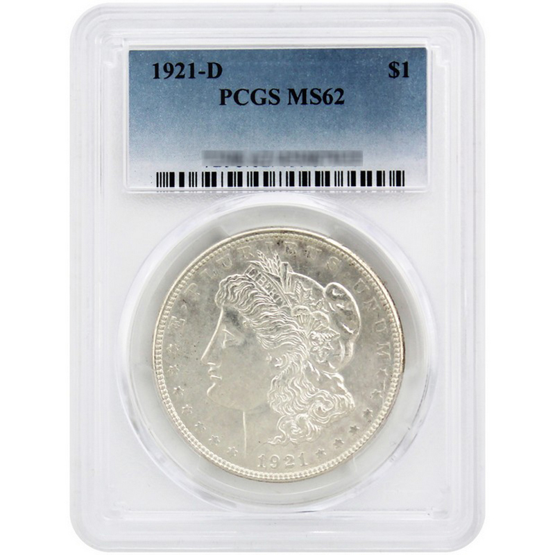 1921 D Morgan Silver Dollar MS62 PCGS │ SilverTowne