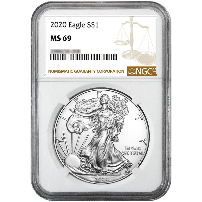 イーグル銀貨-type2 2020PCGS MS69 Silver Eagle イーグル銀貨-type2 2020PCGS MS69 Silver Eagle American Eagle