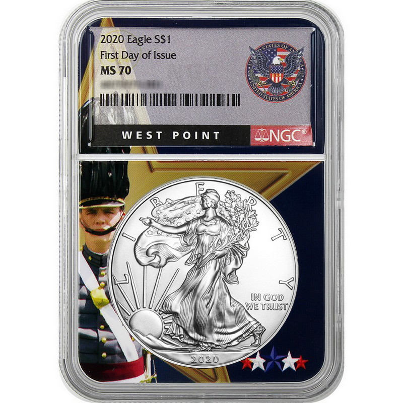 2020 $1 American Silver Eagle NGC MS70 West Point Core