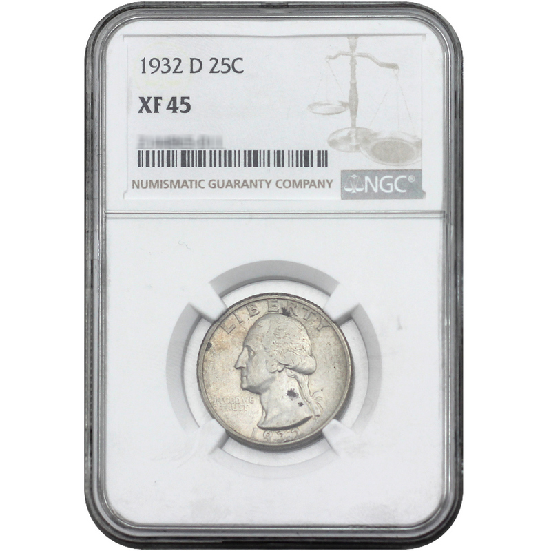1932 D Washington Quarter XF-45 NGC | SilverTowne