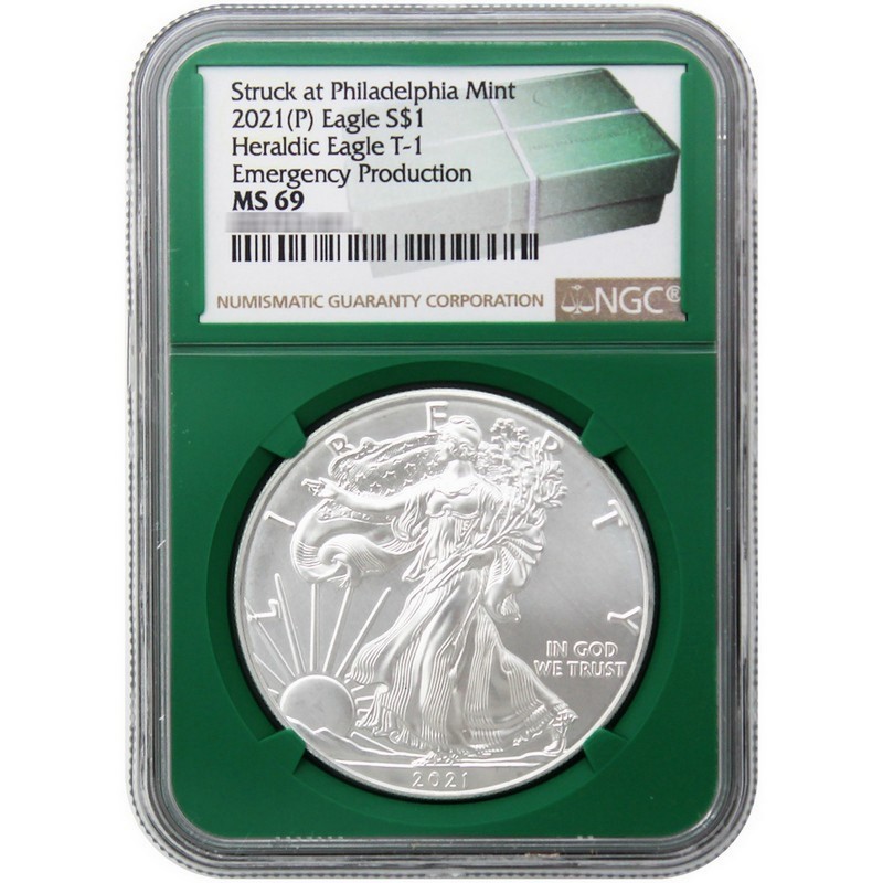 2021年 イーグル MS 69 NGC認証 2021 (P) SAE Type 1 MS69 NGC | SilverTowne
