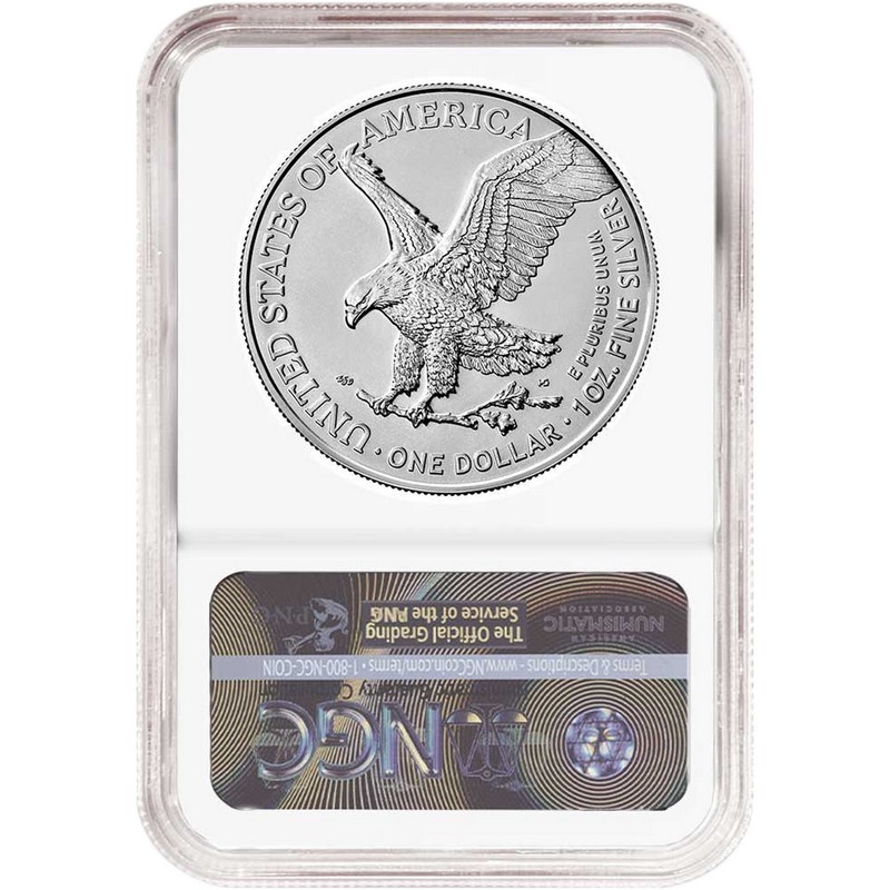 2021 SAE TY-2 MS69 ER NGC Eagle Landing Reverse | SilverTowne