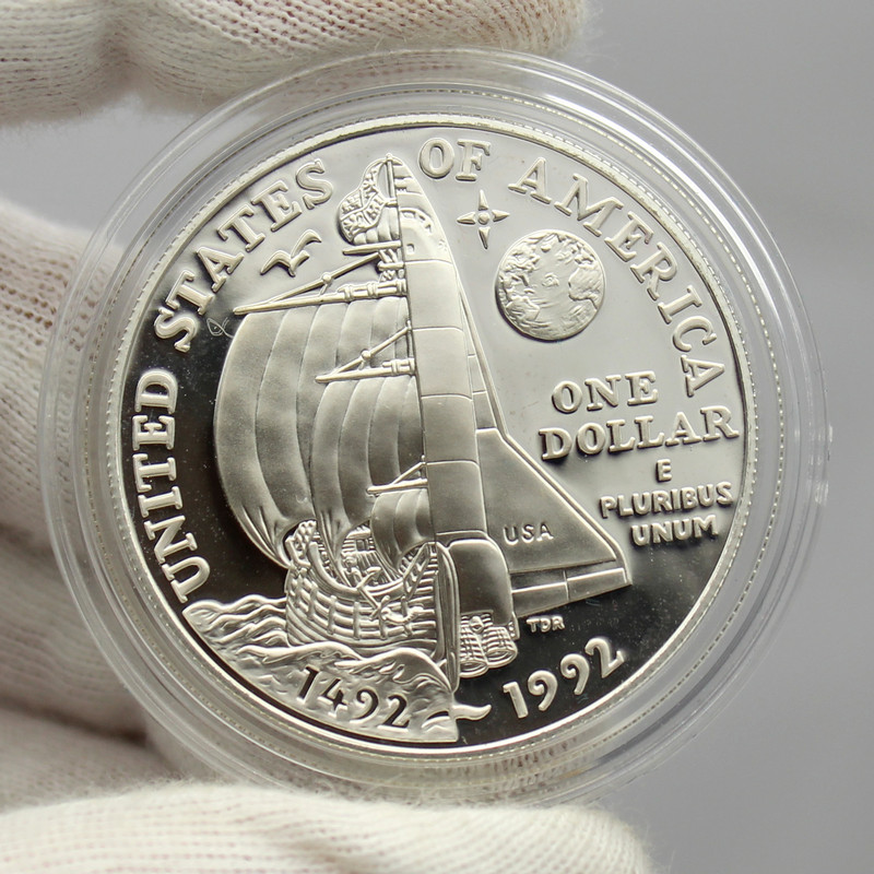 1992 Columbus Silver Dollar PF | SilverTowne
