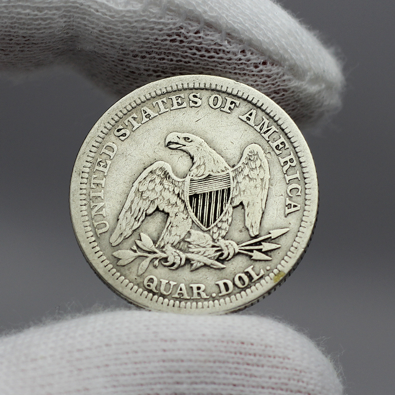 1858-P Seated Quarter G/VG Condition | SilverTowne