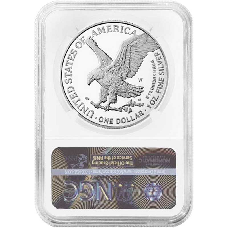 2023 SAE PF70UC ER NGC Blue Label | SilverTowne