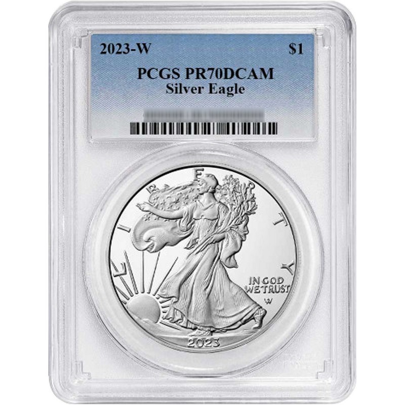 アメリカンイーグル　2000-P ICG-PR70 DCAM American Eagle PR 70 Graded 2000 Silver Bullion Coins for