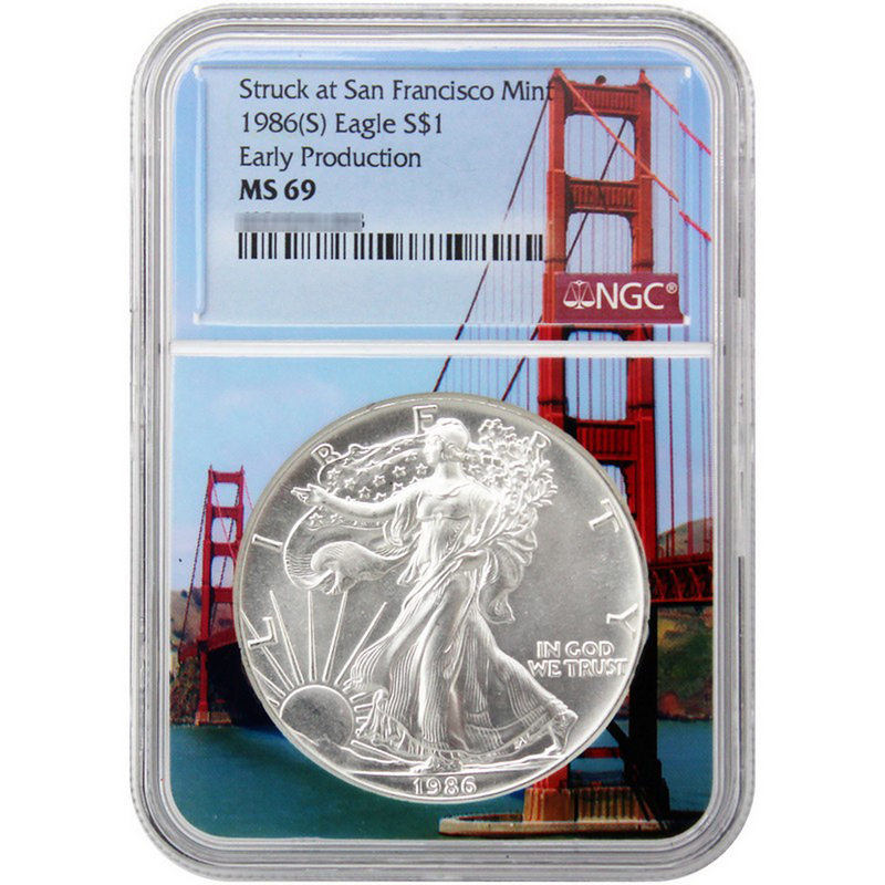 1986(S) Silver American Eagle MS69 NGC | SilverTowne