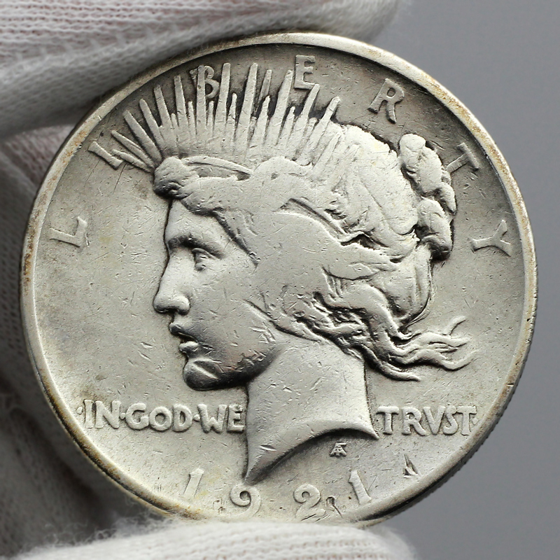 1921 Peace Dollar VG/F High Relief Key Date Silver | SilverTowne