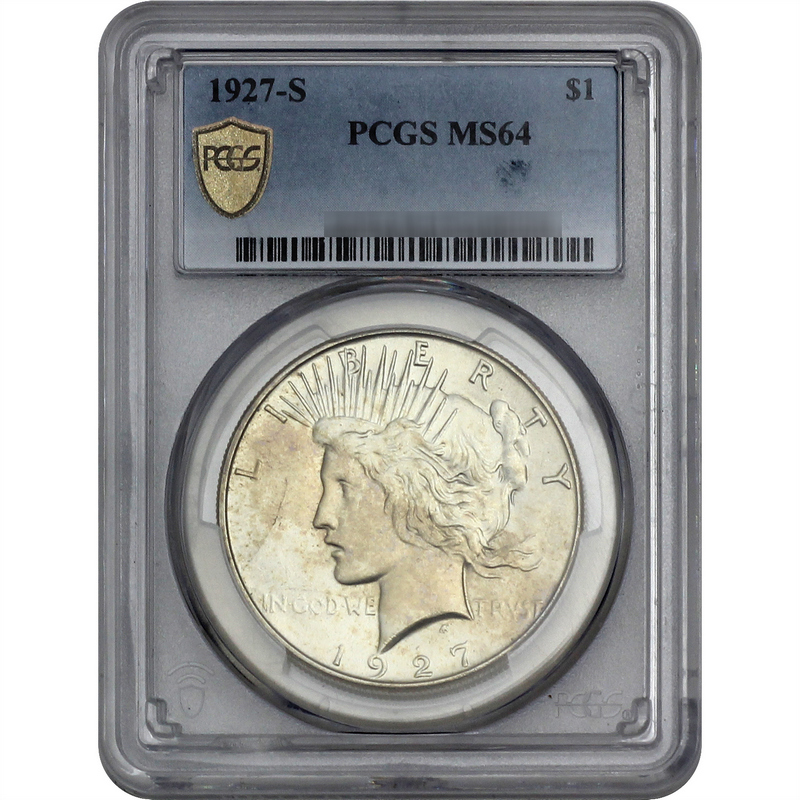 ぴあ S 1927-S Peace Silver Dollar AU Uncertified #257