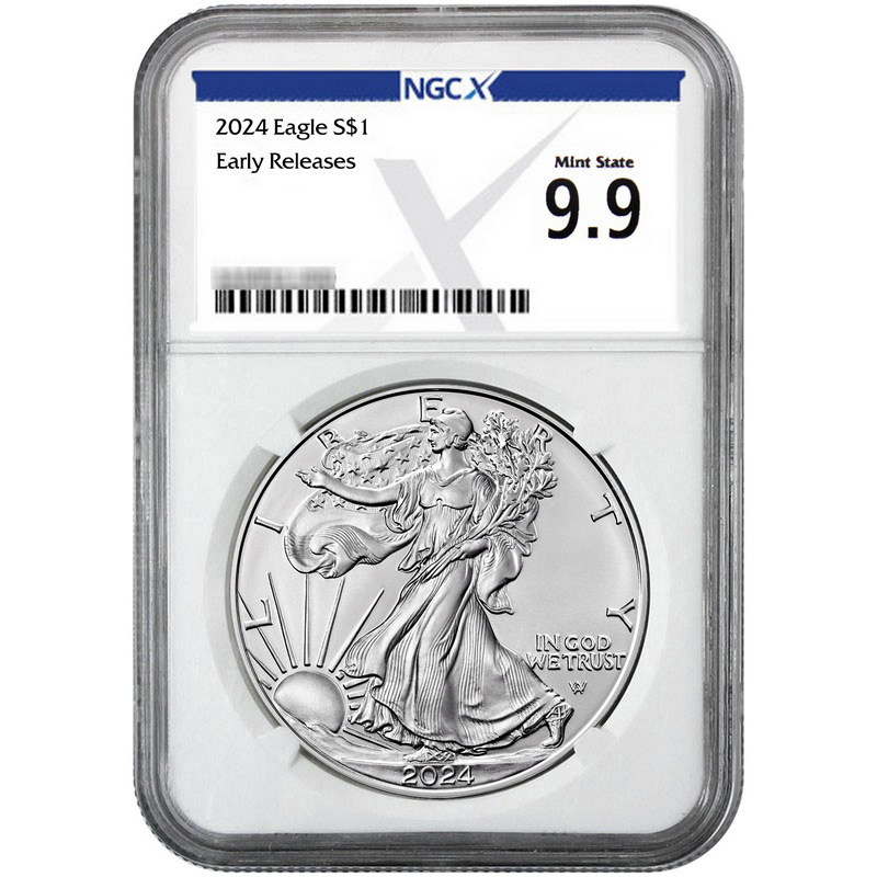 PCGS NGC 銀貨 2024 SAE MS9.9X ER NGC | SilverTowne