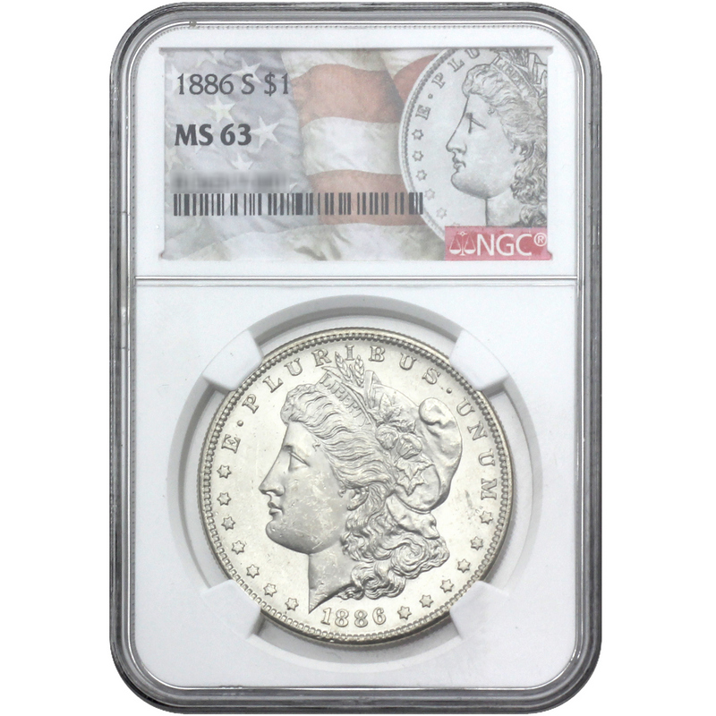 1886 S Morgan Silver Dollar MS63 NGC | SilverTowne