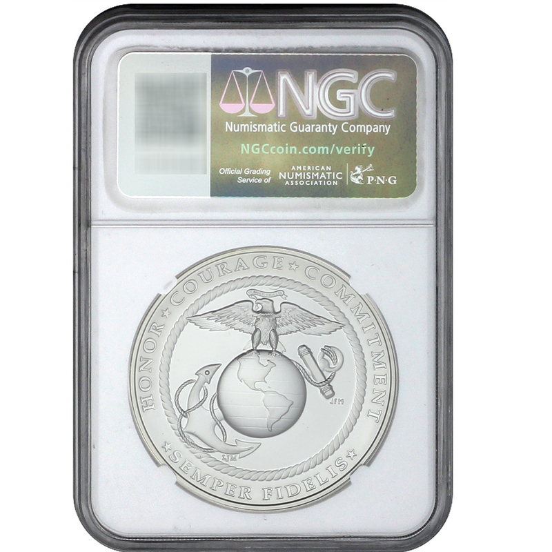 US Marine Corps Silver Medal 1oz MS69 NGC | SilverTowne