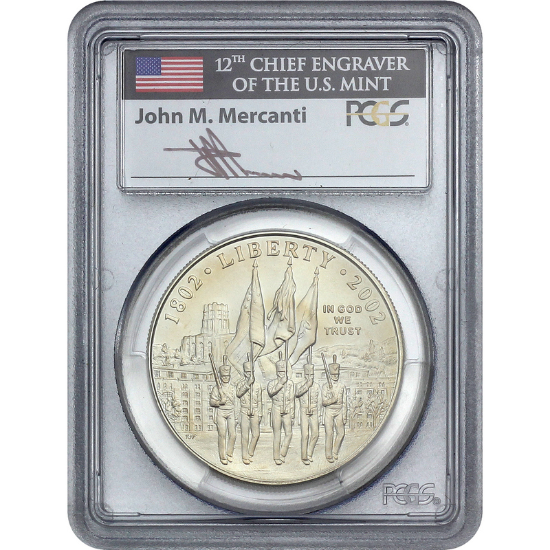 2002 W Bicentennial Silver Dollar MS69 PCGS | SilverTowne