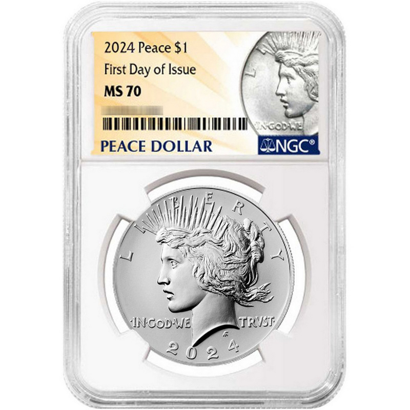 2024 Morgan and Peace Silver Dollar Set MS70 FDI NGC Morgan Peace