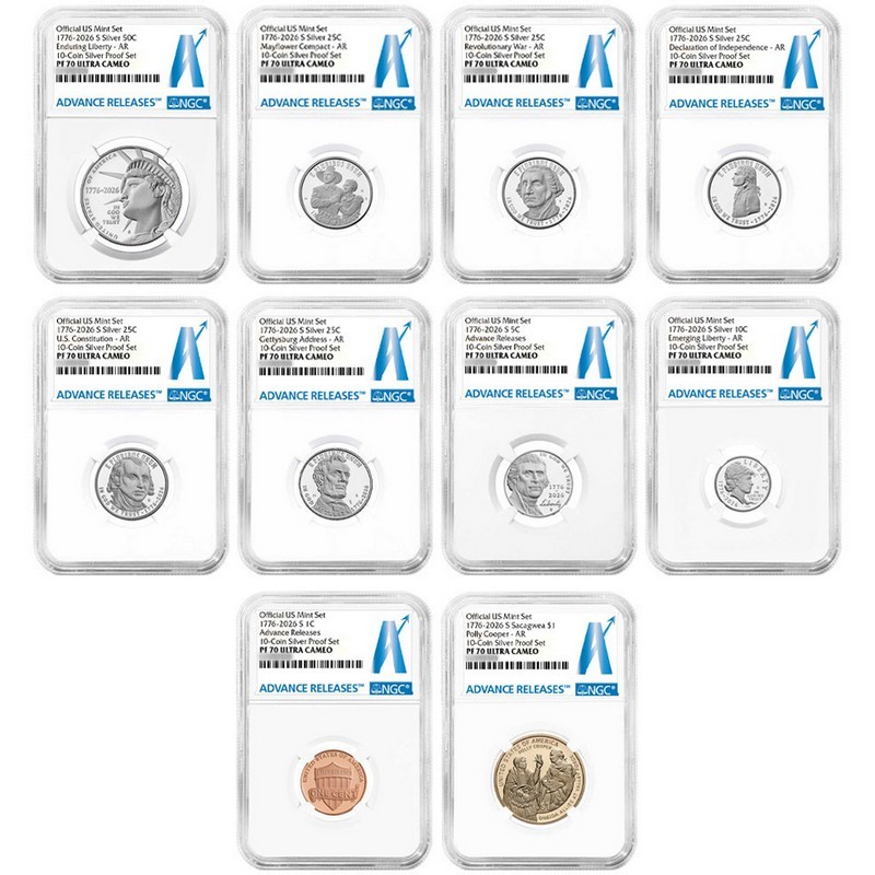 2026-S Silver Proof Set NGC PF70 UC AR 10-Coin Set | SilverTowne