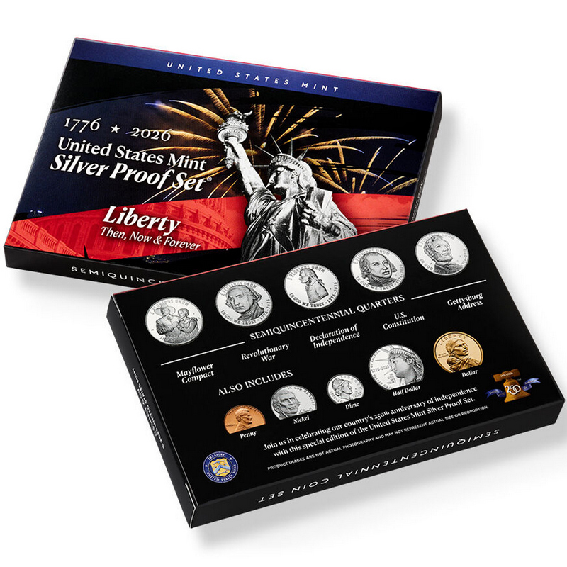 2026 United States Mint Silver Proof Set OGP Semiquincentennial