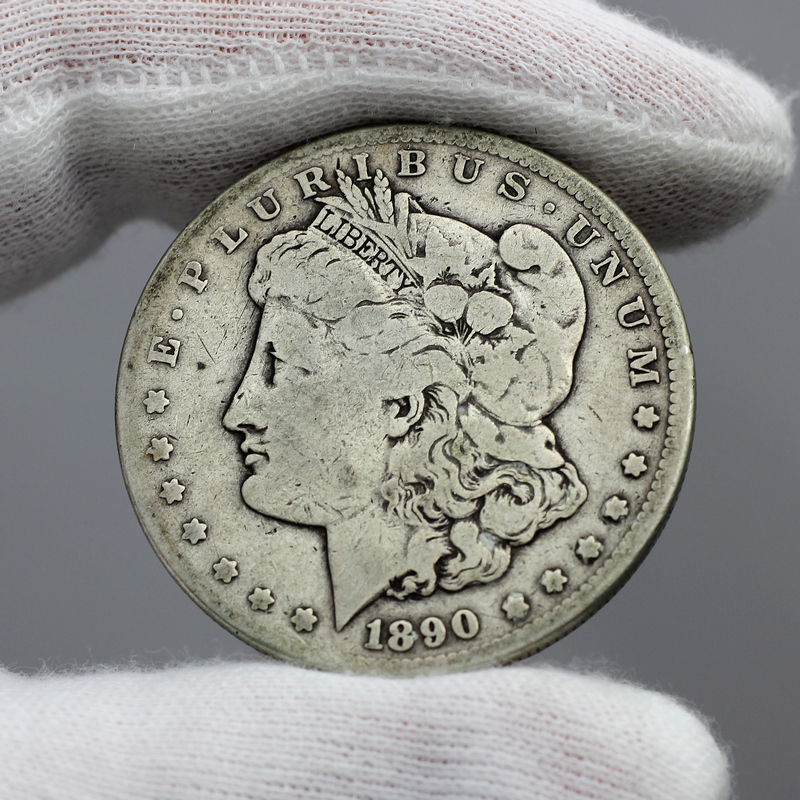 ■ バーリントン 1890 CC Morgan Silver Dollar VG/VF | SilverTowne