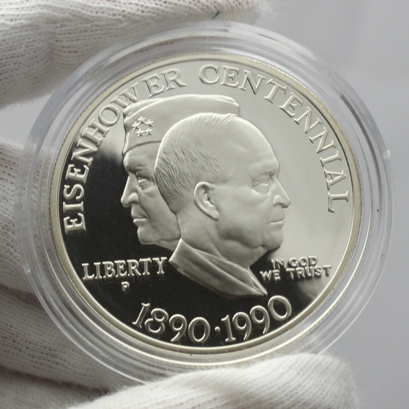 1990P Ike Centennial Silver $ PF | SilverTowne