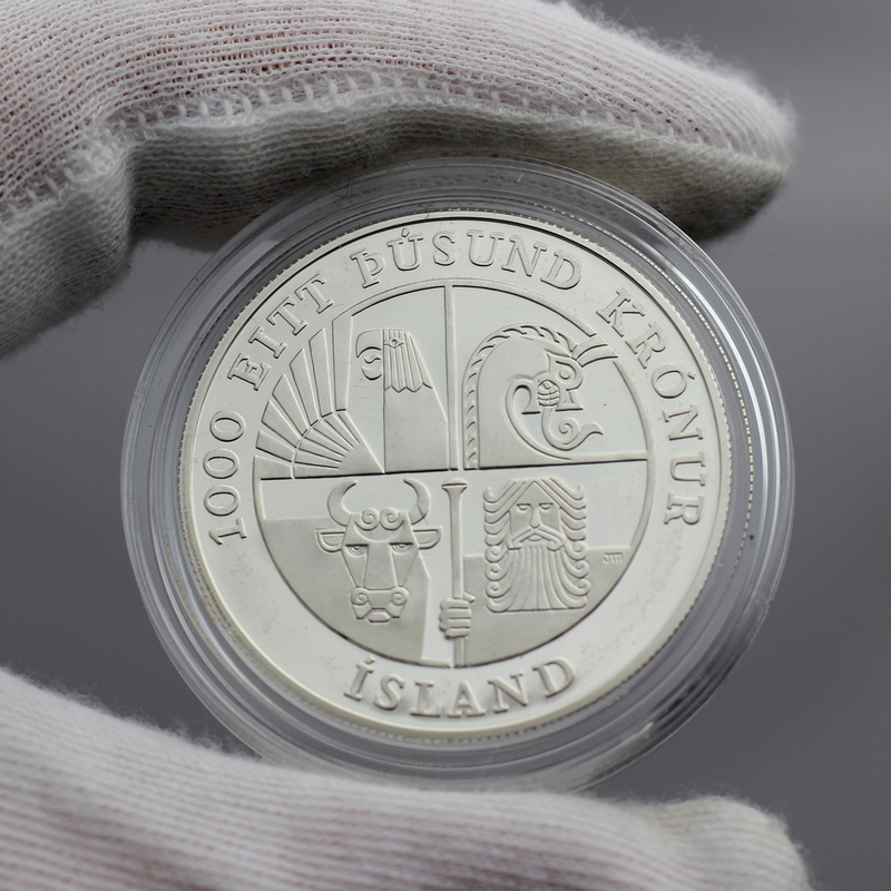 2000 P Leif Ericson Millennium Commemorative Silver Proof 2 Coin Set