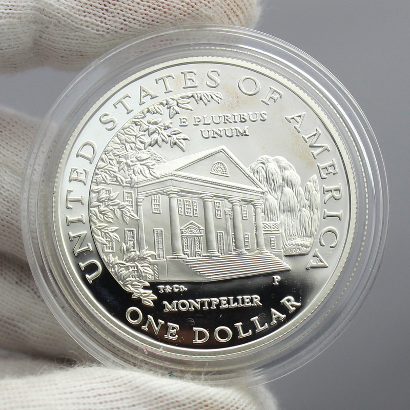1999P Dolley Madison Silver $ BU & PF Coin 2pc Set | SilverTowne