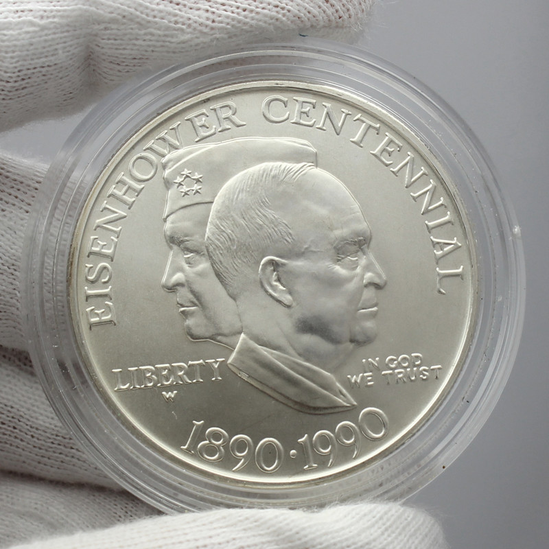 1990W Ike Centennial Silver $ BU | SilverTowne