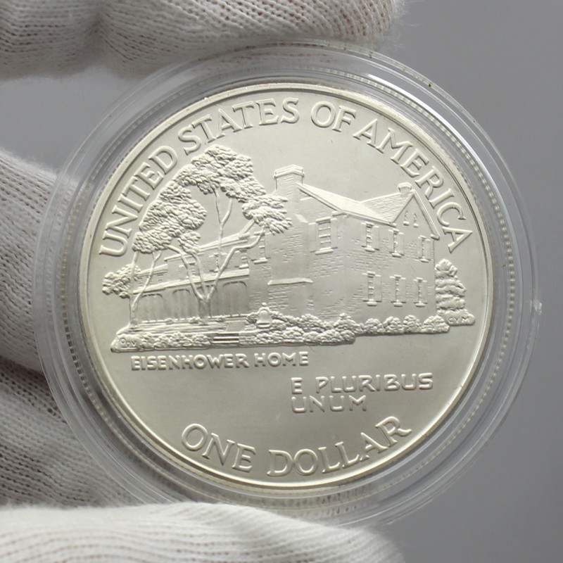 1990W Ike Centennial Silver $ BU | SilverTowne