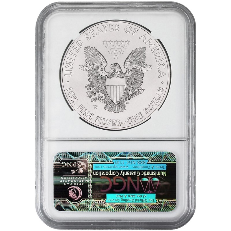 最高評価 NGC MS70 1ルーブル 沿ドニエストル トランスニストリア SilverTowne - 2014 W Silver American Eagle MS70 Burnished NGC