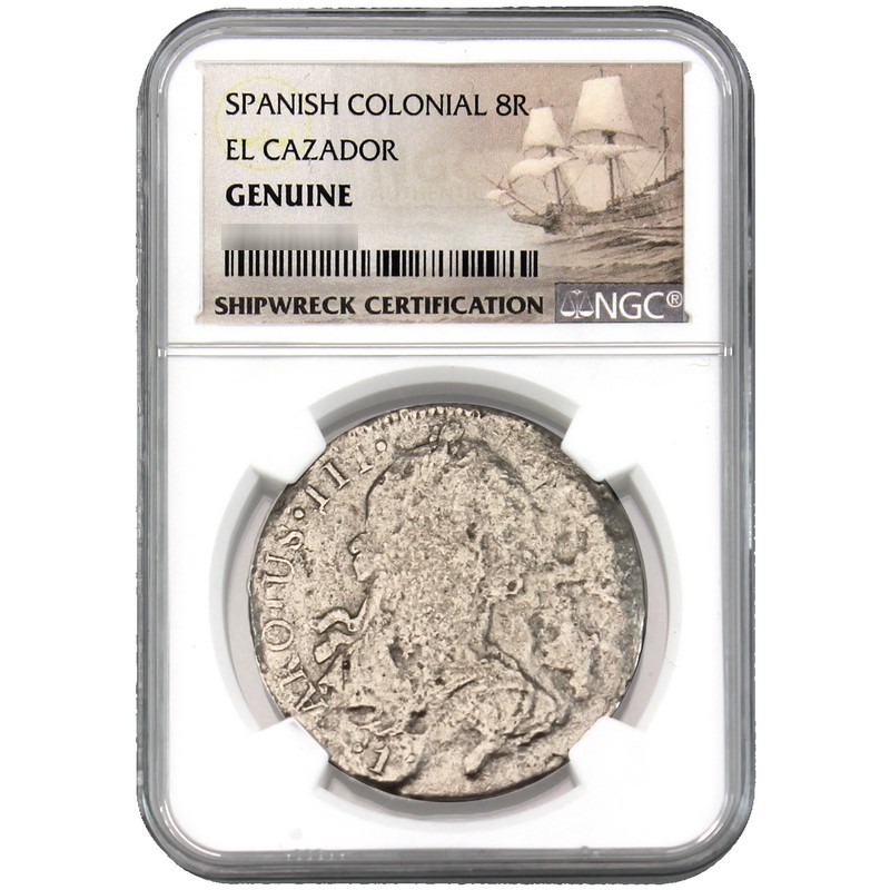 El Cazador Shipwreck 8 Reales NGC Genuine (Low Grade) | SilverTowne