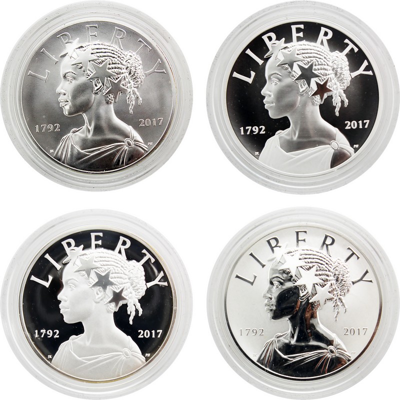 2017 Silver American Liberty 225th Anniversary 4 Medal Set