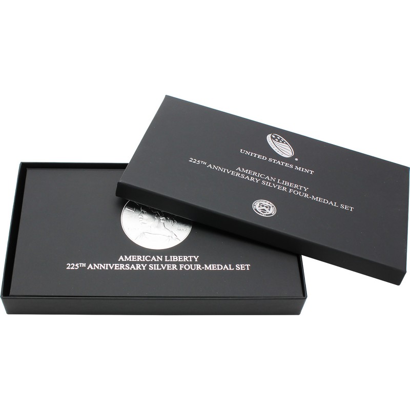 2017 Silver American Liberty 225th Anniversary 4 Medal Set
