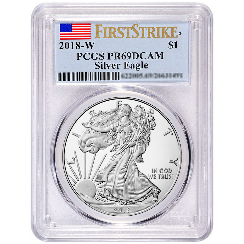 2018-W American Silver Eagle Dollar PR69DCAM PCGS