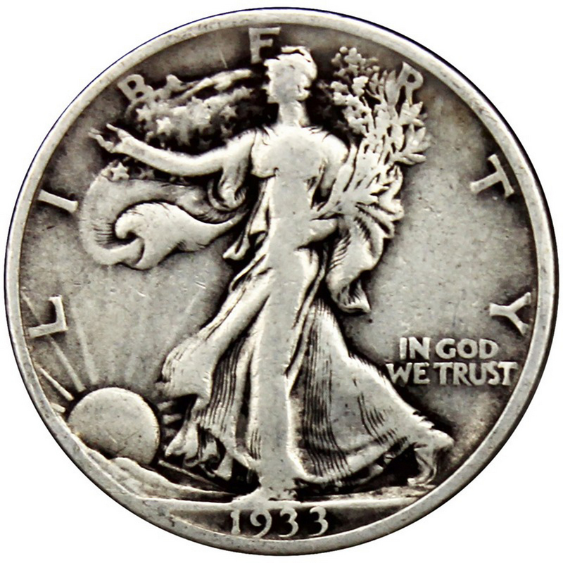 1933 S Walking Liberty Half Dollar F/VF | SilverTowne