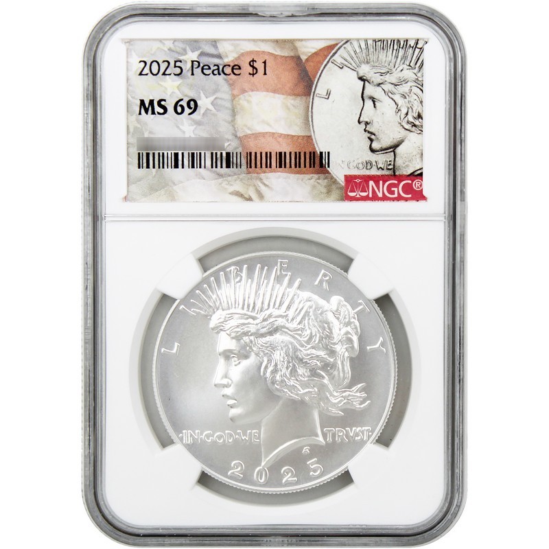 2025 Peace Silver Dollar Set MS69 NGC Peace Dollar Label | SilverTowne