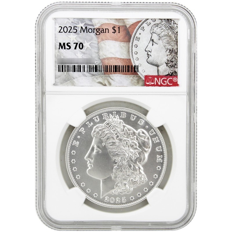 2025 Morgan Silver Dollar Set MS70 NGC Morgan Dollar Label