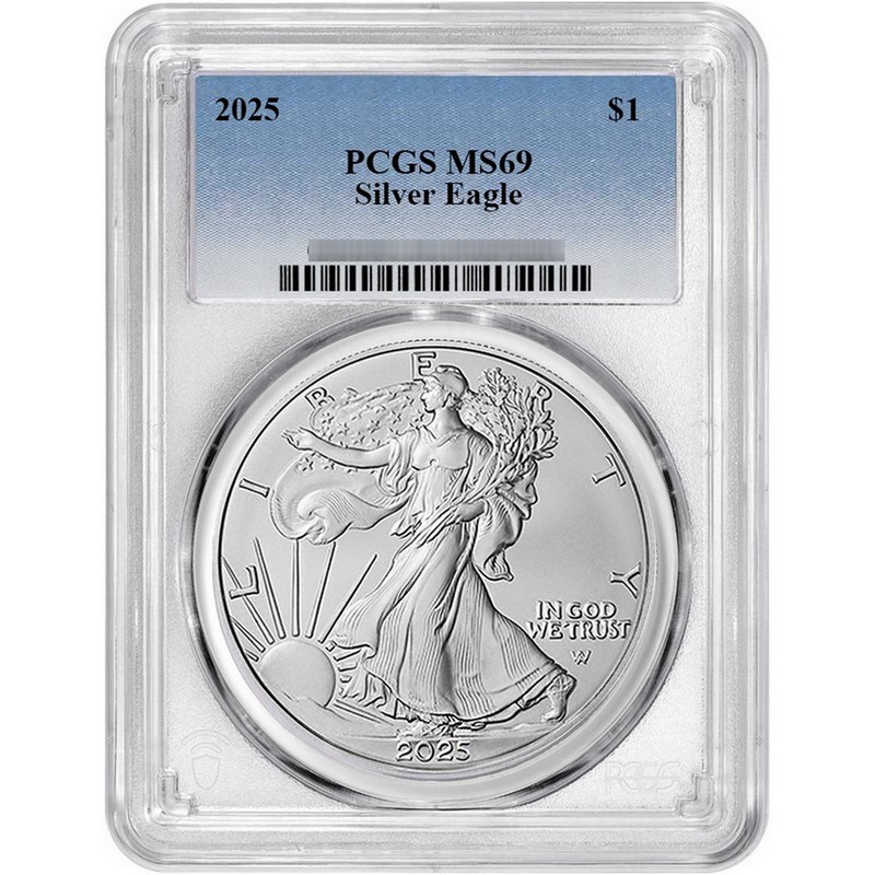 アメリカ　イーグル銀貨　PCGS シルバーイーグル　MS69 2025年 銀貨 アメリカ イーグル銀貨 PCGS シルバーイーグル MS69 2025年 銀貨