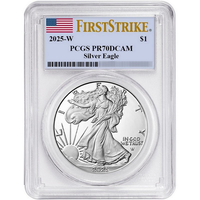 2025 SAE PR70 DCAM FS PCGS Flag Label | SilverTowne
