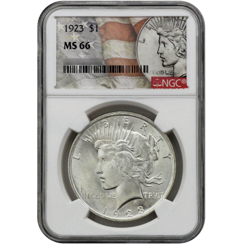 1923 Peace Silver Dollar MS66 NGC | SilverTowne