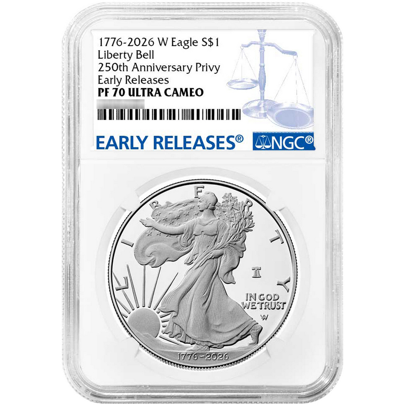 1776~2026-W Proof Silver American Eagle NGC PF70 Early Releases