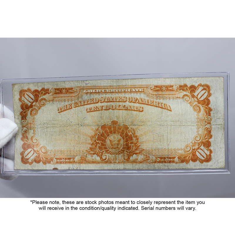 サンチャゴページです 1922 $10 Gold Certificate PCGS F12 Fr.1173 Large Size Corner