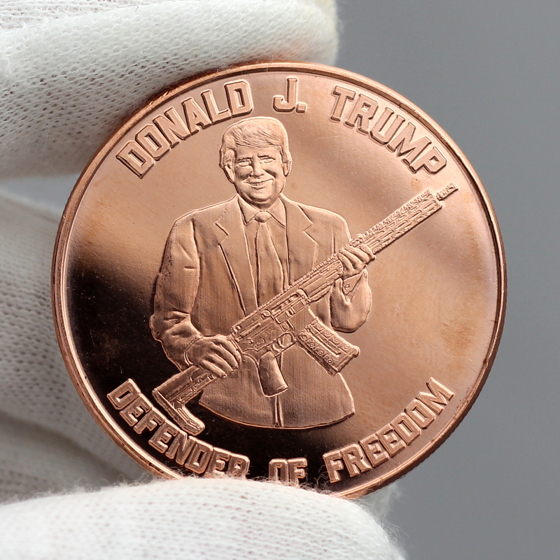 Donald Trump Defender of Freedom 1 AVDP oz .999 Fine Copper Round