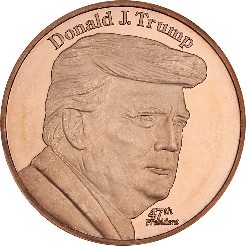 Donald J. Trump 47th President 1 AVDP oz .999 Fine Copper Round