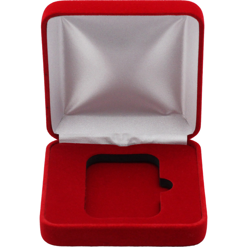 Black Velvet Hinged Gift Box for 5 oz Silver Bars (67mm x 42mm