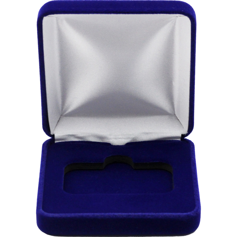 Black Velvet Hinged Gift Box for 5 oz Silver Bars (67mm x 42mm