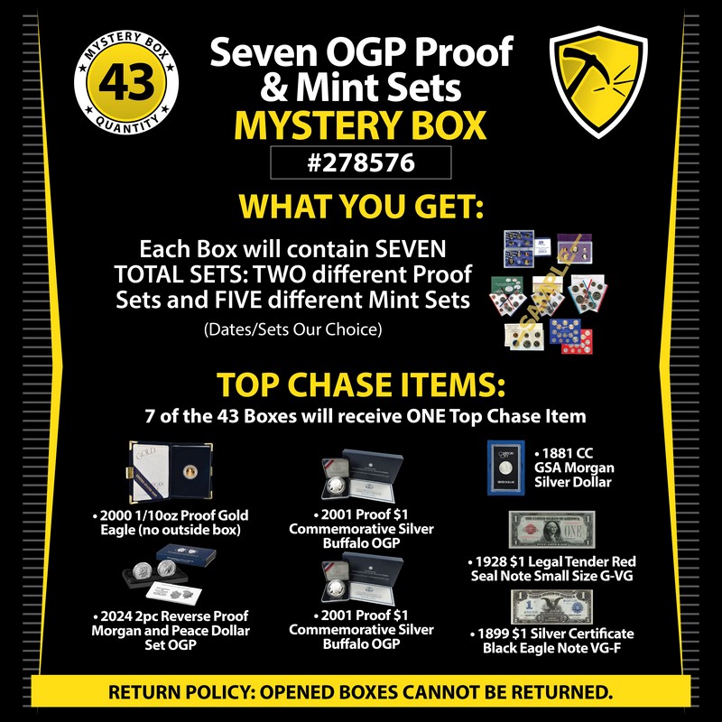Seven OGP Proof & Mint Sets Mystery Box #278576 | Original