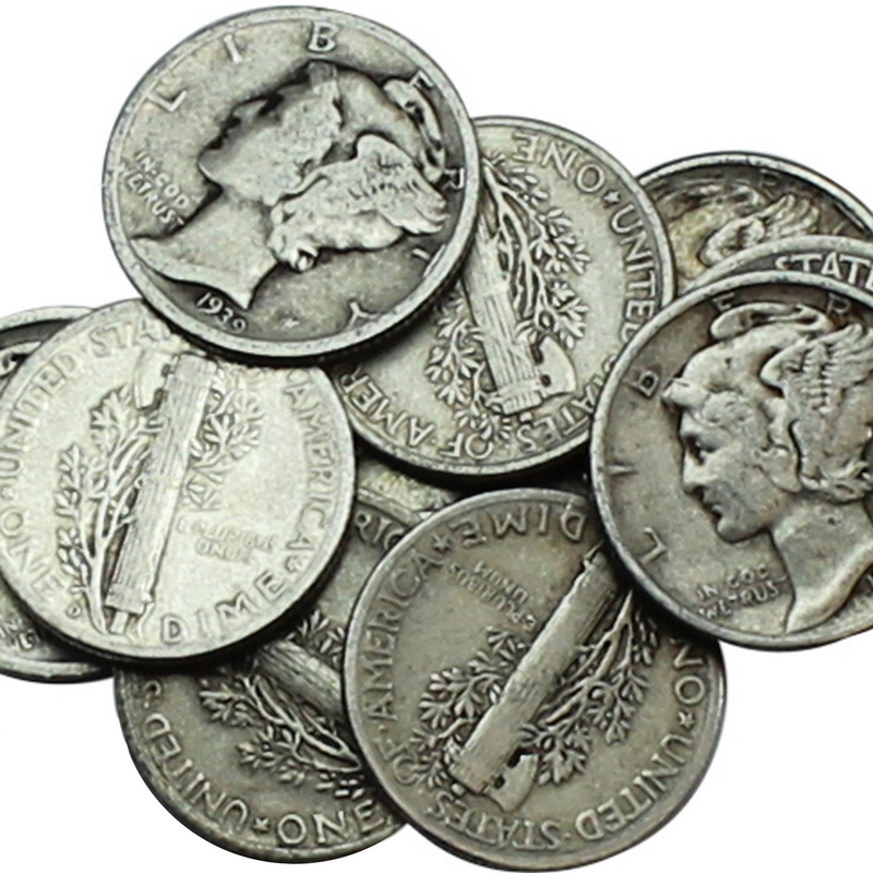 1916-1945 Random Selected Mercury Dimes 10 Piece | SilverTowne