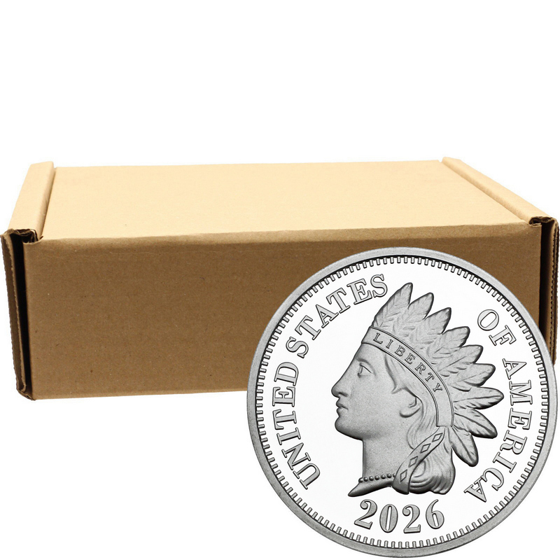 2026 Indian Head Cent Replica 1oz Silver Round 500pc Lot | SilverTowne