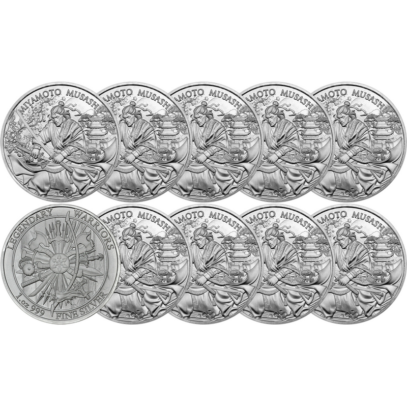 Miyamoto Musashi Legendary Warriors Series 1oz .999 Silver Round